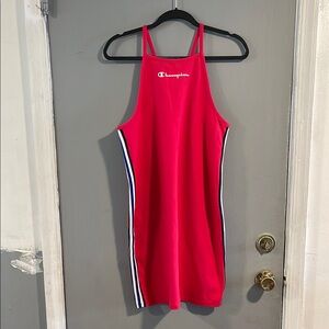 NWT Champion Red Persuasion Sporty Dress Blue/White Stripes Down the Side Size S